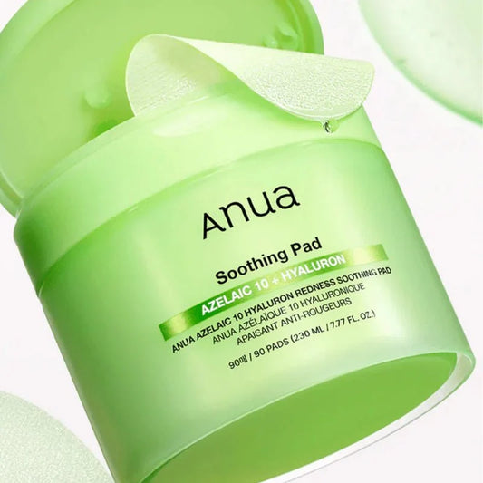 Anua - وسادات مهدئة بحمض الأزيليك 10% + الهيالورونيك