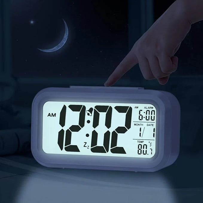 ساعة منبه رقمية LCD